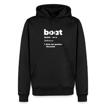 Capitaine - Sweat à capuche Premium bio Homme - noir - Devant - Nico (187cm)