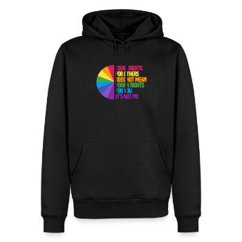 Droits de l’homme - Sweat à capuche Premium bio Homme - noir - Devant - Nico (187cm)