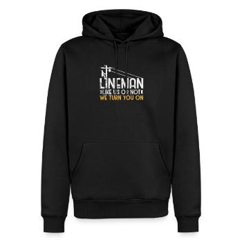 Monteur - Sweat à capuche Premium bio Homme - noir - Devant - Nico (187cm)
