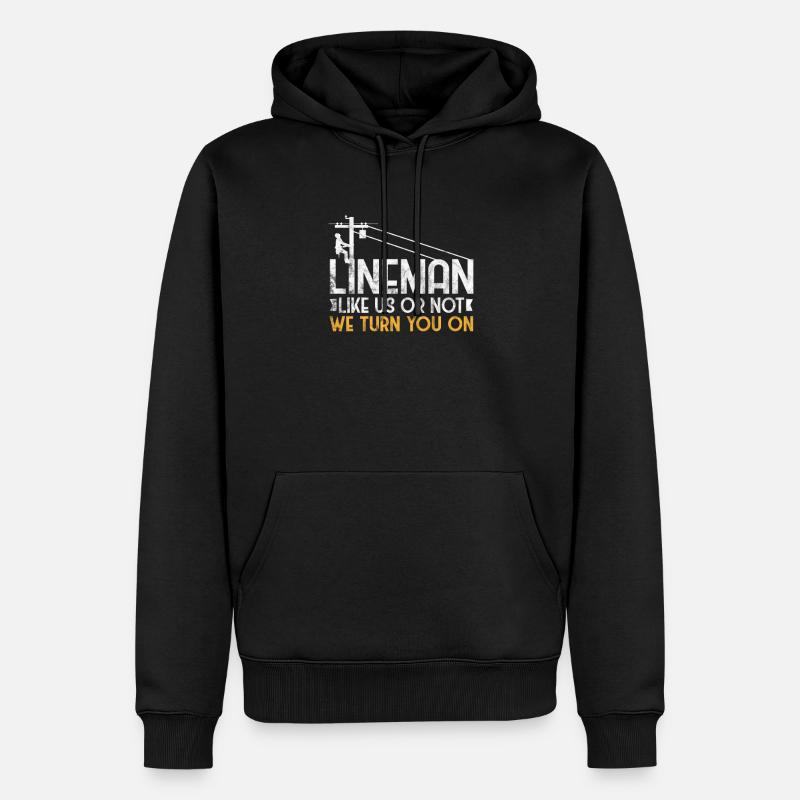 Monteur - Sweat à capuche Premium bio Homme - noir