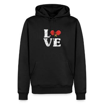 Ping-Pong Table Tennis - Sweat à capuche Premium bio Homme - noir - Devant - Nico (187cm)
