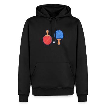 Ping-Pong Table Tennis - Sweat à capuche Premium bio Homme - noir - Devant - Nico (187cm)