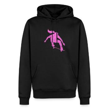 Skateboard Skater Girl Skate Skaten Geschenk - Männer Premium Bio Hoodie - Schwarz - Vorne - Nico (187cm)