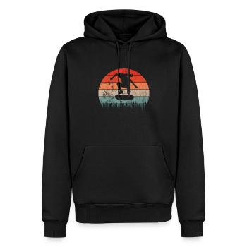 Skateboard Skater Girl Skate Skaten Geschenk - Männer Premium Bio Hoodie - Schwarz - Vorne - Nico (187cm)