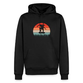 Skateboard Skater Girl - Männer Premium Bio Hoodie - Schwarz - Vorne - Nico (187cm)