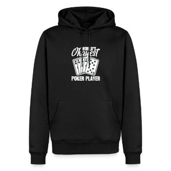 Poker Pokerface Pokern All In Casino Geschenk - Männer Premium Bio Hoodie - Schwarz - Vorne - Nico (187cm)
