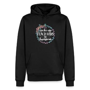 Teacher Teacher - Men’s Premium Organic Hoodie - black - Front - Nico (187cm)