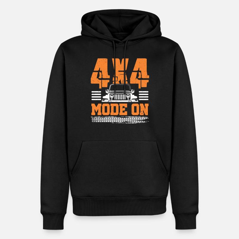 4x4-Modus eingeschaltet - Männer Premium Bio Hoodie - Schwarz