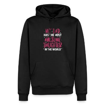 Vater Tochter - Männer Premium Bio Hoodie - Schwarz - Vorne - Nico (187cm)