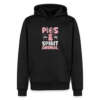 Cochon Cochon PorcLet Semer Des Cochons Cadeau - Sweat à capuche Premium bio Homme - noir - Devant - Nico (187cm)