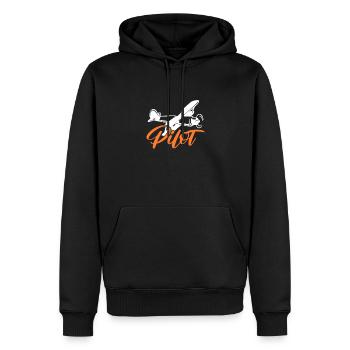 Pilot Flugzeug Fliegen Flieger Geschenk - Männer Premium Bio Hoodie - Schwarz - Vorne - Nico (187cm)