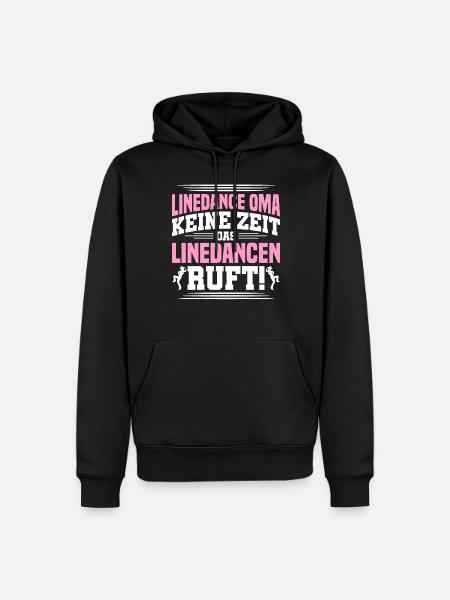 Das Linedance Ruft - Männer Premium Bio Hoodie - Schwarz