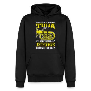 Tuba Vintage Spruch - Männer Premium Bio Hoodie - Schwarz - Vorne - Nico (187cm)