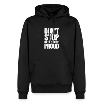 Motivation - Sweat à capuche Premium bio Homme - noir - Devant - Nico (187cm)