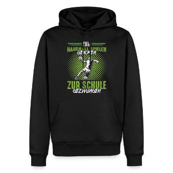 Handball | Handballer Handballspieler - Männer Premium Bio Hoodie - Schwarz - Vorne - Nico (187cm)