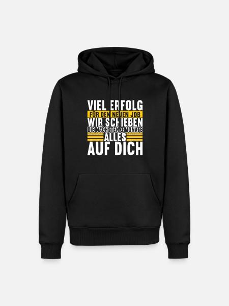 Abschiedsgeschenk Jobwechsel Kollege - Männer Premium Bio Hoodie - Schwarz