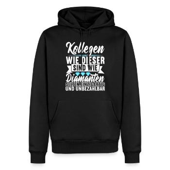 Abschiedsgeschenk Jobwechsel Kollege - Männer Premium Bio Hoodie - Schwarz - Vorne - Nico (187cm)
