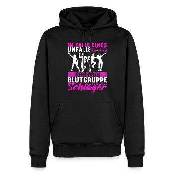 Schlager Schlagerparty - Männer Premium Bio Hoodie - Schwarz - Vorne - Nico (187cm)