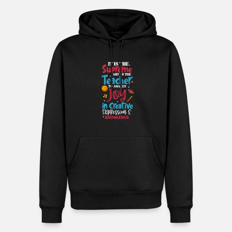 Lehrer Lehrerin - Männer Premium Bio Hoodie - Schwarz