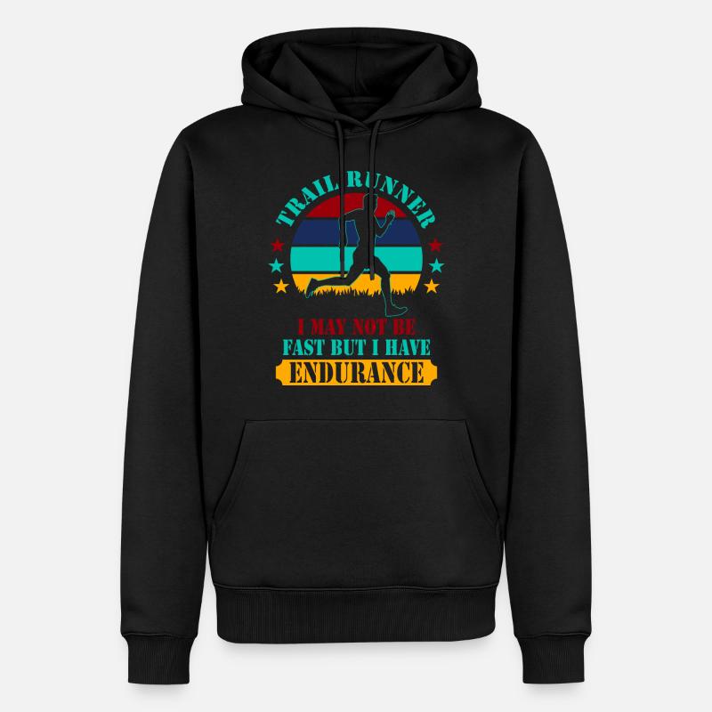 Trail Runner Trail Running Endurance Corsa - Sweat à capuche Premium bio Homme - noir