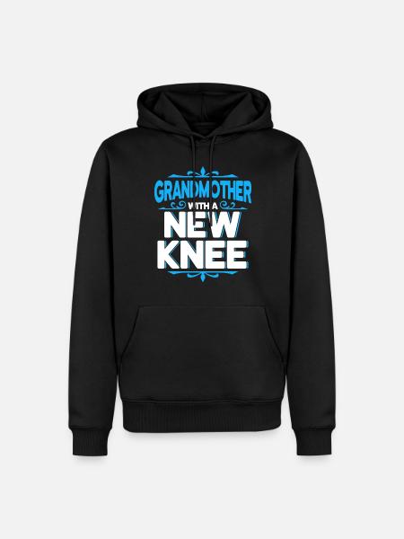 Großmutter mit neuem Knie - Männer Premium Bio Hoodie - Schwarz