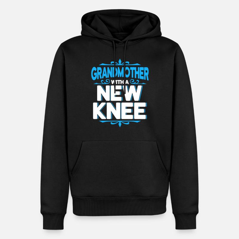 Großmutter mit neuem Knie - Männer Premium Bio Hoodie - Schwarz