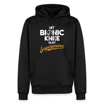 Gelenkersatz Patienten Kniegelenk Ersatz - Männer Premium Bio Hoodie - Schwarz - Vorne - Nico (187cm)