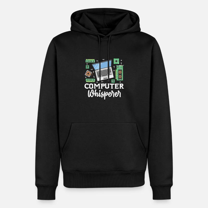 Ordinateur - Sweat à capuche Premium bio Homme - noir