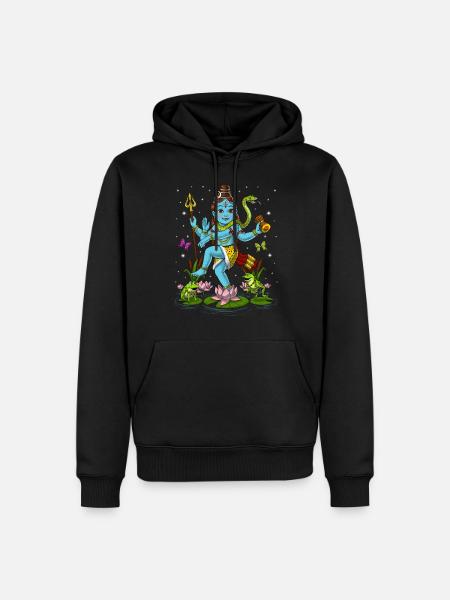 Baby Shiva Hindu Nataraja - Herre Premium økologisk hoodie - sort