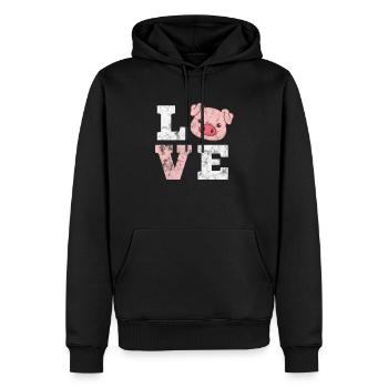 Cochon Cochon PorcLet Semer Des Cochons Cadeau - Sweat à capuche Premium bio Homme - noir - Devant - Nico (187cm)