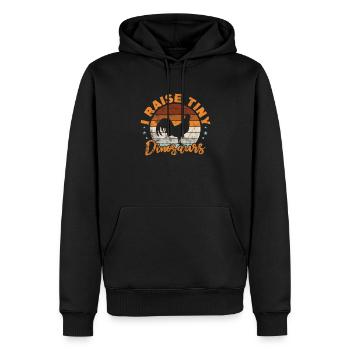 Chicken - Men’s Premium Organic Hoodie - black - Front - Nico (187cm)