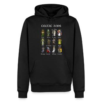 Alte Götter der keltischen Mythologie - Männer Premium Bio Hoodie - Schwarz - Vorne - Nico (187cm)