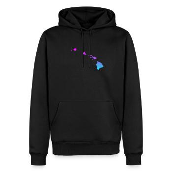 Hawaï - Sweat à capuche Premium bio Homme - noir - Devant - Nico (187cm)