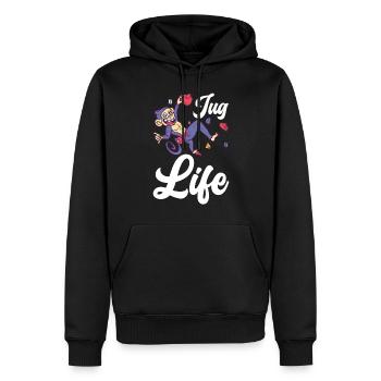 Grimpeurs Grimpeurs - Sweat à capuche Premium bio Homme - noir - Devant - Nico (187cm)