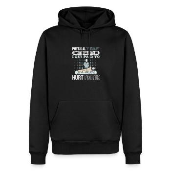 Physiothérapeute Physiothérapie Physio Cadeau - Sweat à capuche Premium bio Homme - noir - Devant - Nico (187cm)