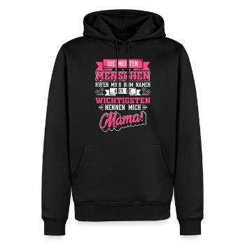 Mama Muttertag - Männer Premium Bio Hoodie - Schwarz - Vorne - Nico (187cm)