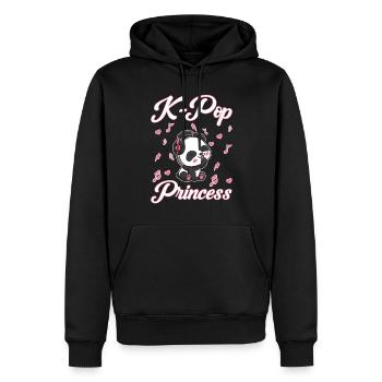 Panda K-Pop Panda Südkorea - Männer Premium Bio Hoodie - Schwarz - Vorne - Nico (187cm)