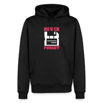 Ordinateur - Sweat à capuche Premium bio Homme - noir - Devant - Nico (187cm)