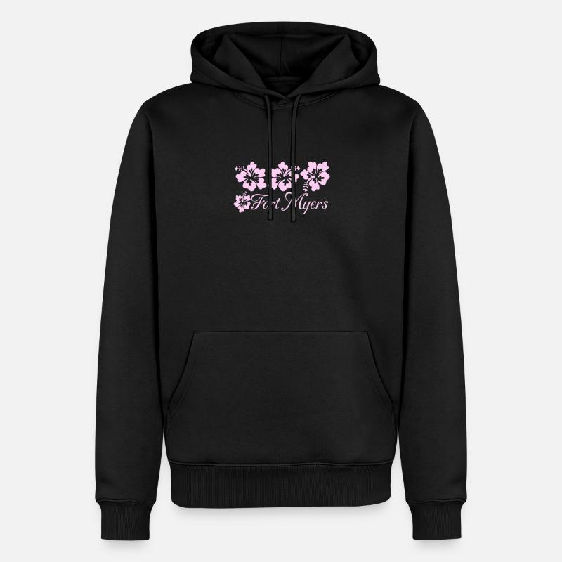 Floride - Sweat à capuche Premium bio Homme - noir
