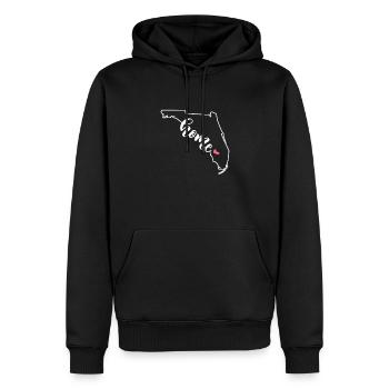 Florida - Men’s Premium Organic Hoodie - black - Front - Nico (187cm)
