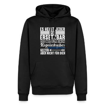 Abschiedsgeschenk Jobwechsel Kollege - Männer Premium Bio Hoodie - Schwarz - Vorne - Nico (187cm)