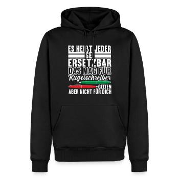 Abschiedsgeschenk Jobwechsel Kollege - Männer Premium Bio Hoodie - Schwarz - Vorne - Nico (187cm)