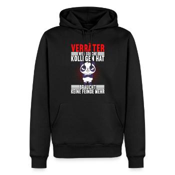Abschiedsgeschenk Jobwechsel Kollege - Männer Premium Bio Hoodie - Schwarz - Vorne - Nico (187cm)