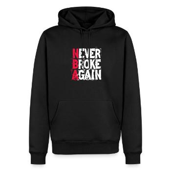 Motivation - Männer Premium Bio Hoodie - Schwarz - Vorne - Nico (187cm)