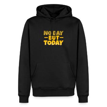 Motivation - Sweat à capuche Premium bio Homme - noir - Devant - Nico (187cm)