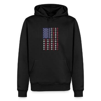 Pilot Flugzeug Fliegen Flieger Geschenk - Männer Premium Bio Hoodie - Schwarz - Vorne - Nico (187cm)