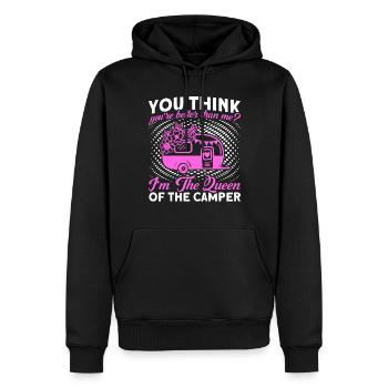 Camping camping en plein air Camping Camping - Sweat à capuche Premium bio Homme - noir - Devant - Nico (187cm)