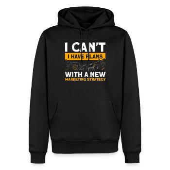 Strategie Marketing Manager Digitales Marketing - Männer Premium Bio Hoodie - Schwarz - Vorne - Nico (187cm)