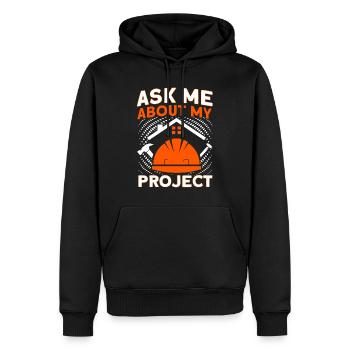 Contremaître de projet Gestionnaire de construction Projet de construction - Sweat à capuche Premium bio Homme - noir - Devant - Nico (187cm)