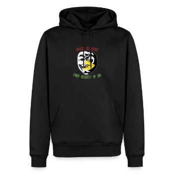 Lustiger Cyber Security Expert Linux Pinguin als - Männer Premium Bio Hoodie - Schwarz - Vorne - Nico (187cm)